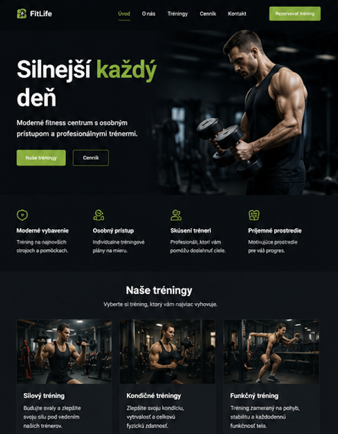 Ukážka projektu FitLife
